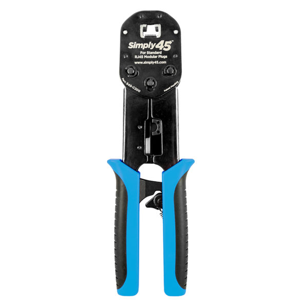 S45-C200 – Universal RJ45 Crimp Tool for Standard Series Unshielded & Internal Ground Connectors - 1ea/Blister Card