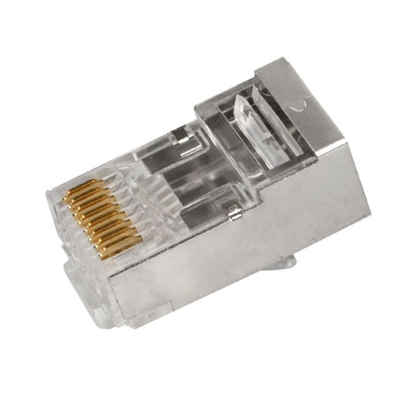 S45-1550 - Simply45® Cat5e Shielded Internal Ground Pass-Through RJ45 Modular Plugs 50 pc Clamshell - Image 3