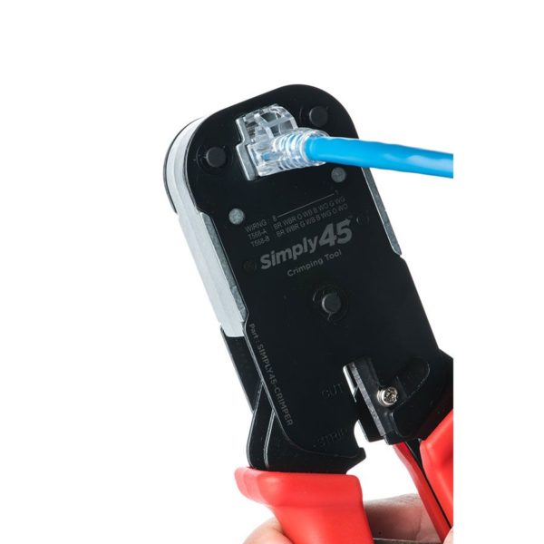 S45-C100 – Simply45® RJ45 Crimp Tool for all S45 UTP & STP Pass-Through & Standard Connectors - 1 ea./Blister Card - Image 2