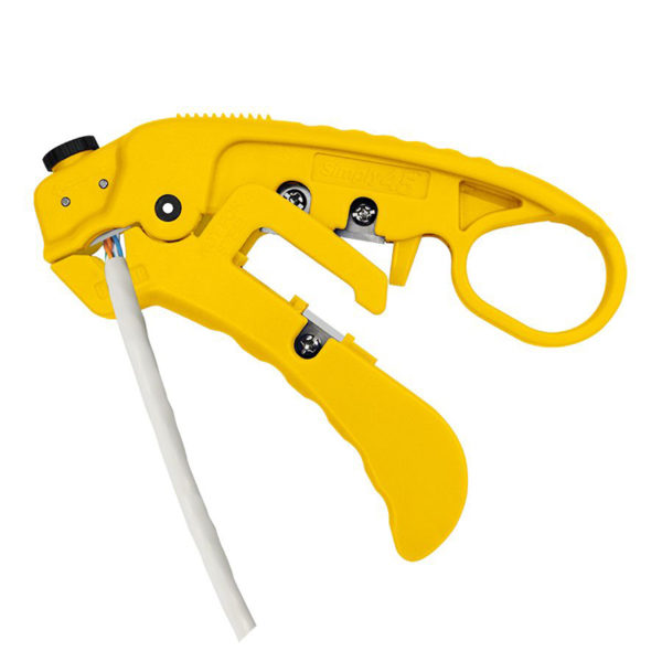 S45-S01YL – Yellow Adjustable LAN Cable Stripper for Shielded & Unshielded Cat5e/6/6a/7a - 1 ea./Blister Card - Image 3