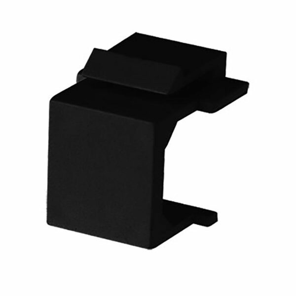 S45-3207B - Blank Keystone Snap-In Inserts - Black - 10 Pieces
