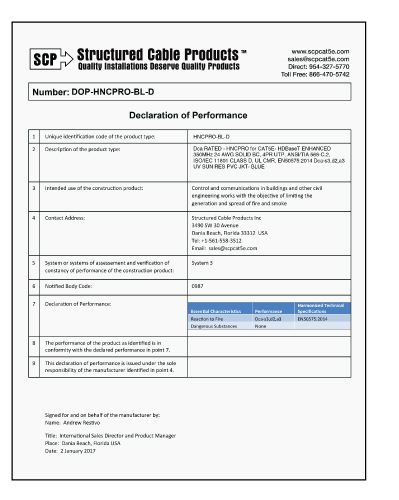 Dop Certificate