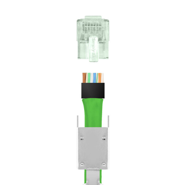 S45-1150 – Simply45® Cat6/6a  Shielded External Ground – Standard Series RJ45 with Bar45® 50 pc/Jar - Image 3