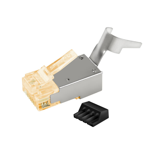 S45-1155 – Simply45® 10G Cat6a/7/7a  Shielded External Ground – Standard Series RJ45 with Bar45® 50 pc/Jar - Image 2