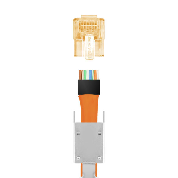 S45-1155 – Simply45® 10G Cat6a/7/7a  Shielded External Ground – Standard Series RJ45 with Bar45® 50 pc/Jar - Image 3
