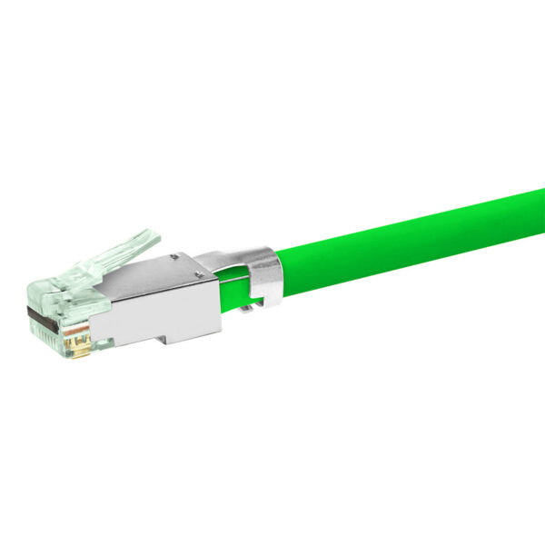 S45-1650P - Simply45® ProSeries Cat6 Shielded External Ground Pass-Through RJ45 Modular Plugs with Cap45® 50 pc/Jar - Image 2