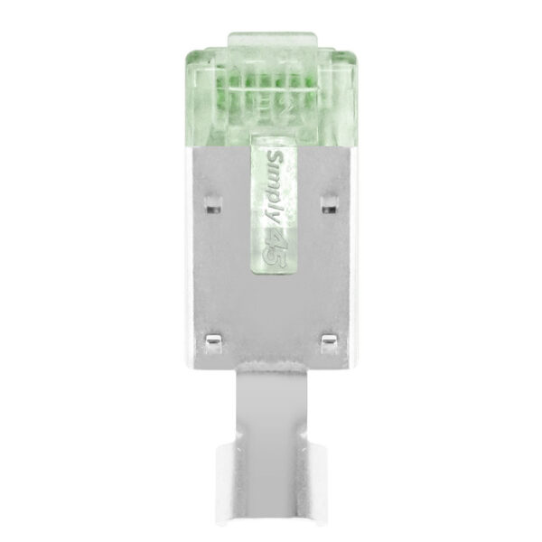 S45-1650P - Simply45® ProSeries Cat6 Shielded External Ground Pass-Through RJ45 Modular Plugs with Cap45® 50 pc/Jar - Image 3
