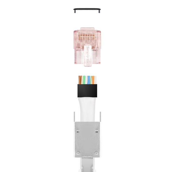 S45-1750P – Simply45® ProSeries Cat6/6a Shielded External Ground – Pass-Through RJ45 with Cap45® & Bar45® 50 pc/Jar - Image 4