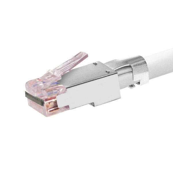 S45-1750P – Simply45® ProSeries Cat6/6a Shielded External Ground – Pass-Through RJ45 with Cap45® & Bar45® 50 pc/Jar - Image 5