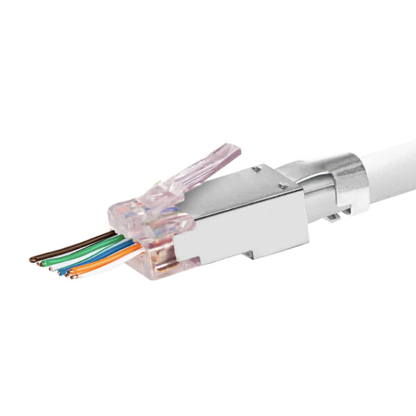 S45-1750P – Simply45® ProSeries Cat6/6a Shielded External Ground – Pass-Through RJ45 with Cap45® & Bar45® 50 pc/Jar - Image 6