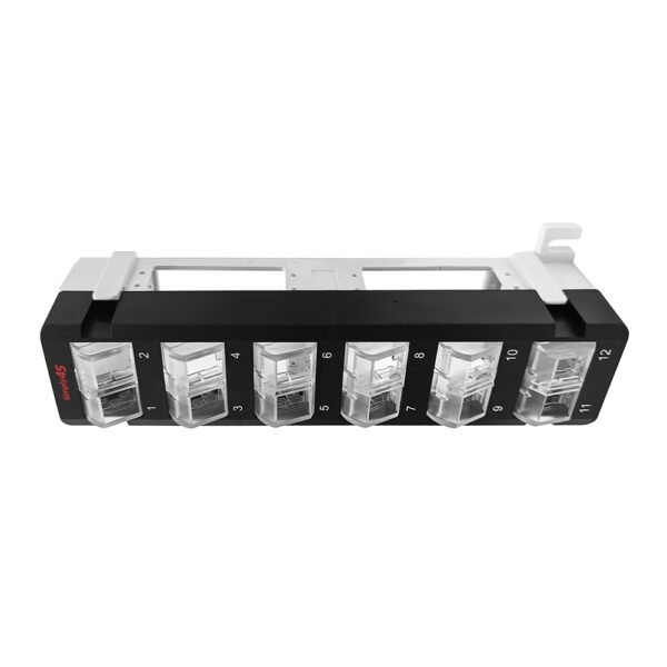 S45-2012U - 12 Port Unloaded UTP Keystone Patch Panel - Black - 1ea/box
