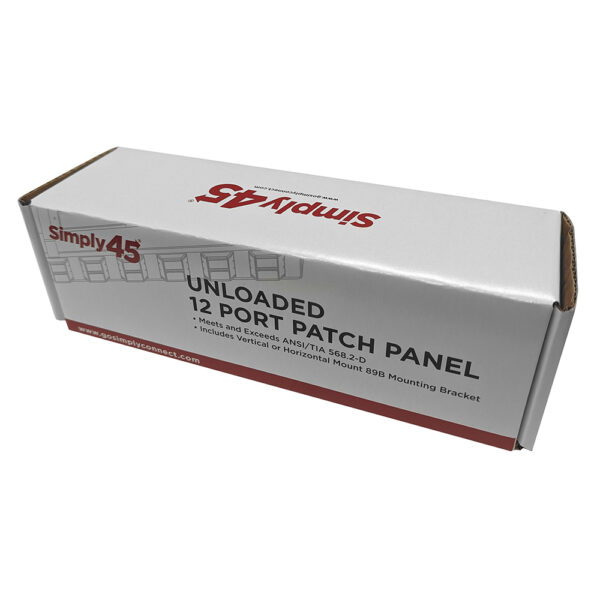 S45-2012U - 12 Port Unloaded UTP Keystone Patch Panel - Black - 1ea/box - Image 3