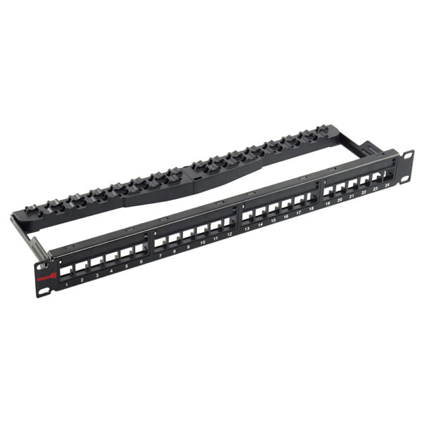 S45-2024U - Unloaded 24 Port Unshielded Keystone Patch Panel