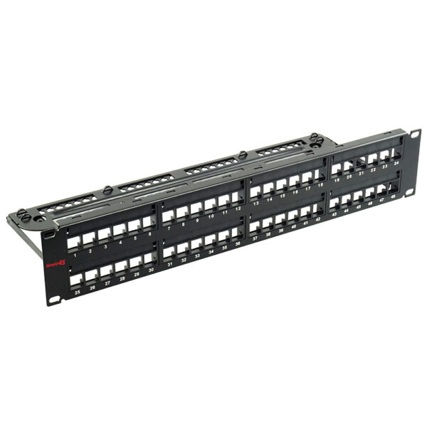 S45-2048U - Unloaded 48 Port Unshielded Keystone Patch Panel