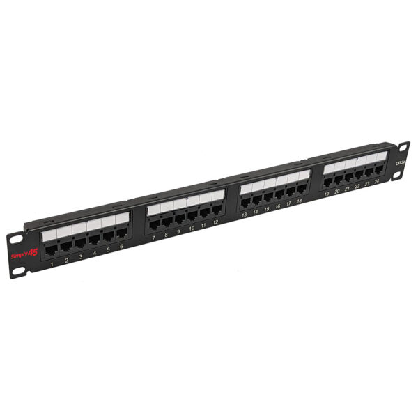 S45-2524 - 24 Port Loaded - Cat5e UTP Patch Panel