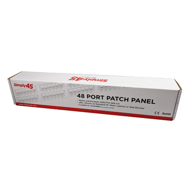 S45-2548 - 48 Port Loaded - Cat5e UTP Patch Panel - Image 3