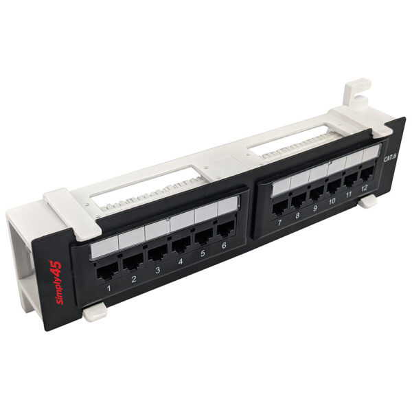 S45-2612 - 12-Port Wall Mount Cat6 UTP Patch Panel