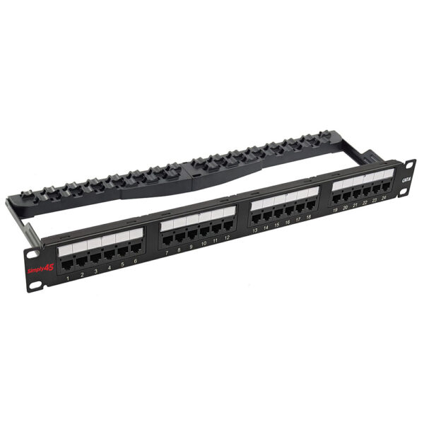S45-2624 - 24 Port Loaded - Cat6 UTP Patch Panel