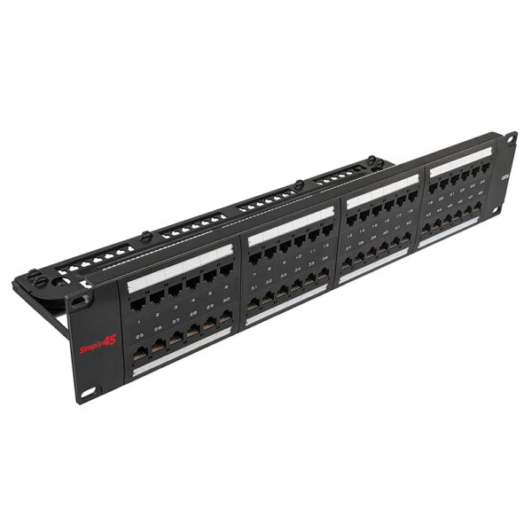 S45-2648 - 48 Port Loaded - Cat6 UTP Patch Panel