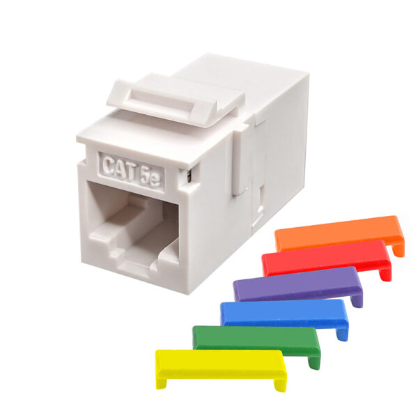 S45-3250W-25 - Cat5e Unshielded Keystone Feed-Thru Coupler - White - 1EA/Bag, 25/Pack - Image 2