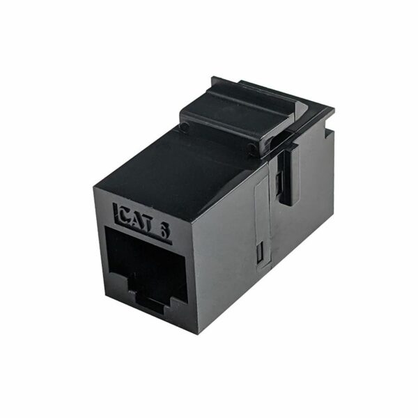 S45-3260B - Cat6 Unshielded Keystone Feed-Thru Coupler - Black - 1 EA/BAG - Image 2