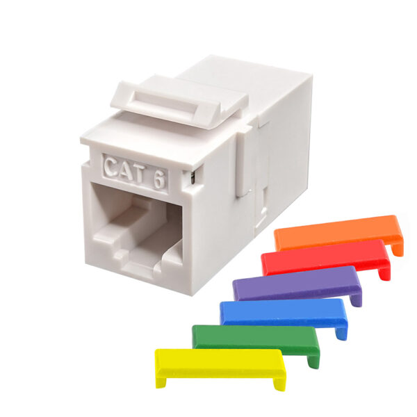 S45-3260W-25 - Cat6 Unshielded Keystone Feed-Thru Coupler - White - 1EA/Bag, 25/Pack - Image 2