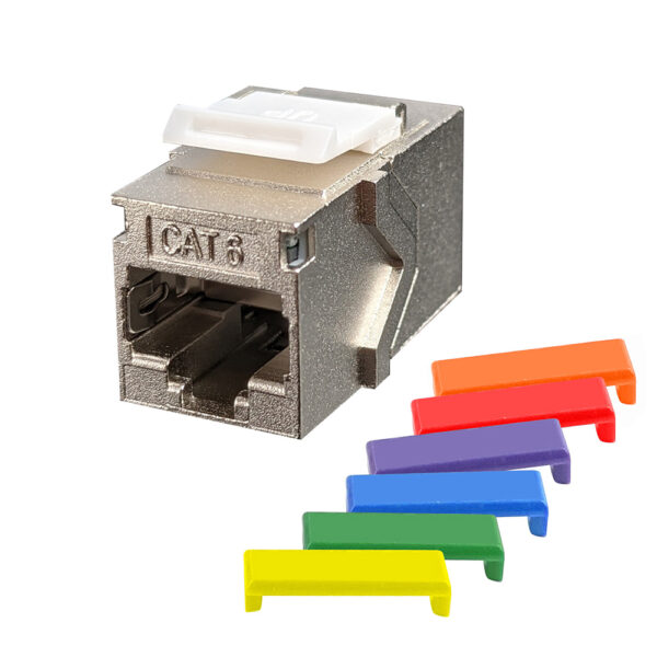S45-3270-25 - Cat6 Shielded Keystone Feed-Thru Coupler - Nickel-Plated - 1EA/Bag, 25/Pack - Image 2