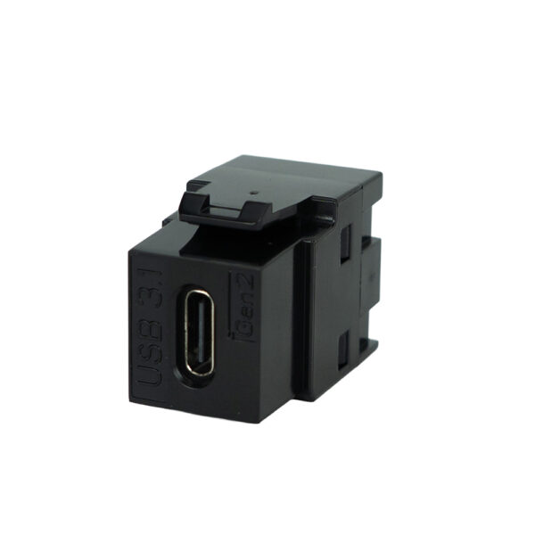 S45-3302B - USB Type C Keystone Coupler, Black