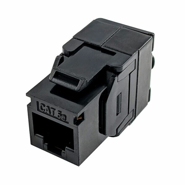 S45-3500B-25 - Cat5e UTP 180 Degree Keystone Jack - Unshielded - Black - 1EA/Bag, 25/Pack - Image 3