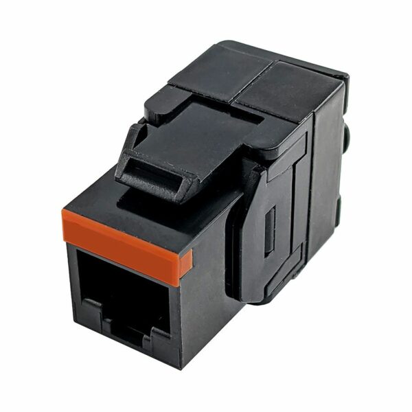 S45-3500B-25 - Cat5e UTP 180 Degree Keystone Jack - Unshielded - Black - 1EA/Bag, 25/Pack - Image 4