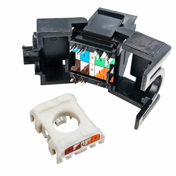 S45-3500B-25 - Cat5e UTP 180 Degree Keystone Jack - Unshielded - Black - 1EA/Bag, 25/Pack - Image 6