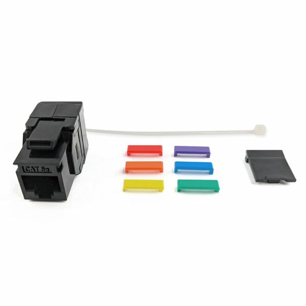 S45-3500B-25 - Cat5e UTP 180 Degree Keystone Jack - Unshielded - Black - 1EA/Bag, 25/Pack - Image 7