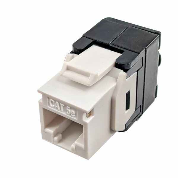 S45-3500W-25 - Cat5e UTP 180 Degree Keystone Jack - Unshielded - White - 1EA/Bag, 25/Pack - Image 3
