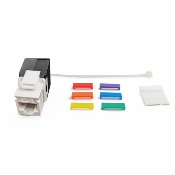 S45-3500W-25 - Cat5e UTP 180 Degree Keystone Jack - Unshielded - White - 1EA/Bag, 25/Pack - Image 6