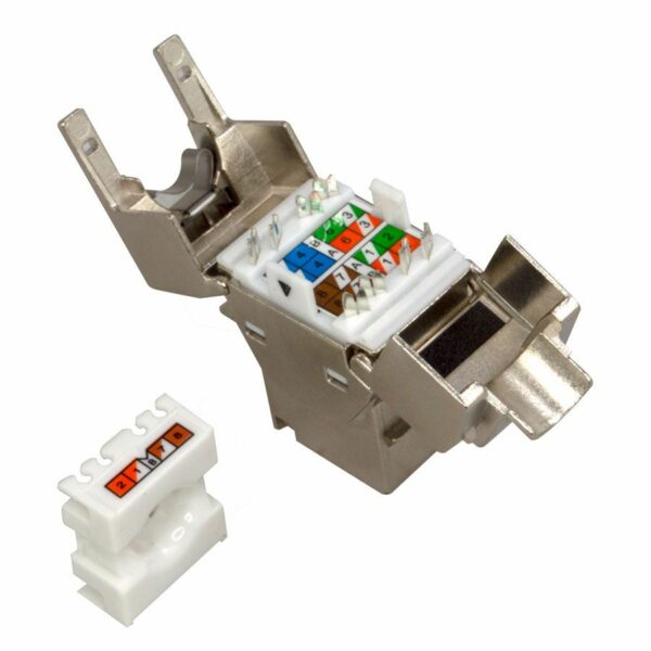 S45-3750-25 - 10G Rated 180 Degree Shielded Keystone Jack - Toolless - 1EA/Bag, 25/Pack - Image 4