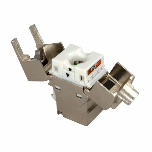 S45-3750-25 - 10G Rated 180 Degree Shielded Keystone Jack - Toolless - 1EA/Bag, 25/Pack - Image 5