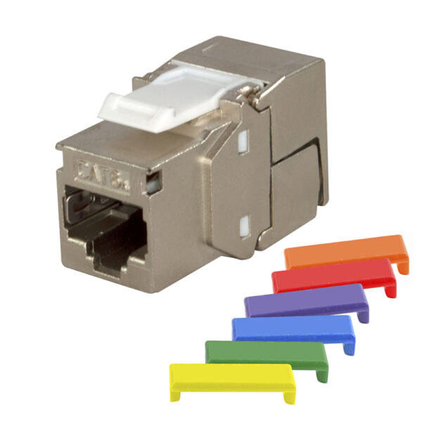 S45-3750-25 - 10G Rated 180 Degree Shielded Keystone Jack - Toolless - 1EA/Bag, 25/Pack - Image 2