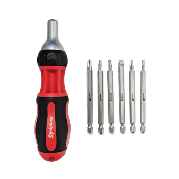 S45-501 - 7-in-1 multi bit ratcheting screwdriver, 9" - Image 2