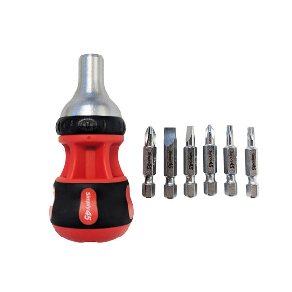 S45-502 - 7-in-1 multi bit ratcheting screwdriver, 4.5" - Image 2