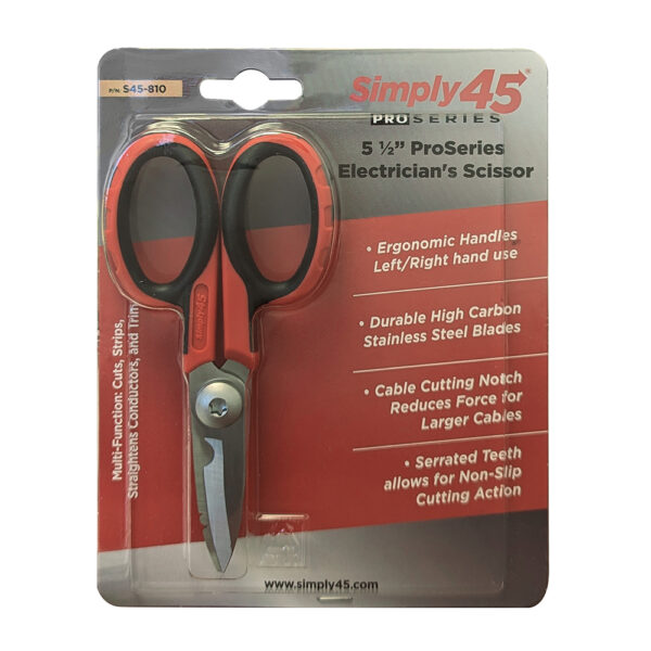 S45-810 - Simply45® ProSeries - 5-1/2" ProSeries Electrician's Scissor - 1 ea./Blister Card - Image 2