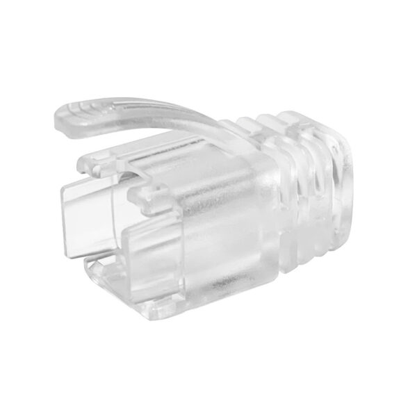 S45-B004P - ProSeries Integrated Strain Relief for all Simpy45® External Ground Shielded RJ45 - Clear - 100pcs/Bag - Image 2