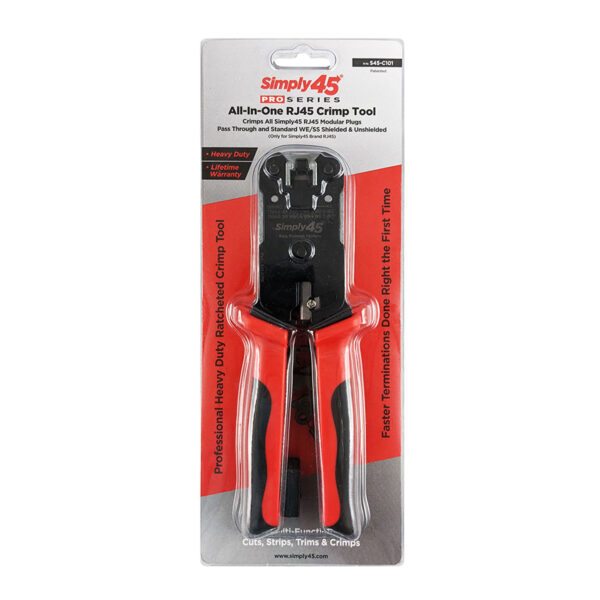 S45-C101 – Simply45® PROSeries All-In-One RJ45 Crimp Tool for all S45 UTP & STP Pass-Through & Standard Connectors - 1ea/Blister Card - Image 7