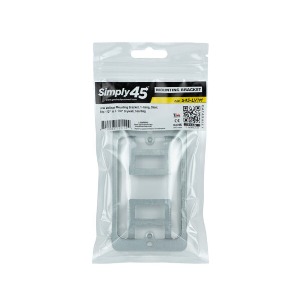 S45-LV1M-10 - Mounting Bracket, 1-Gang, Steel, 10 Pack - Image 5