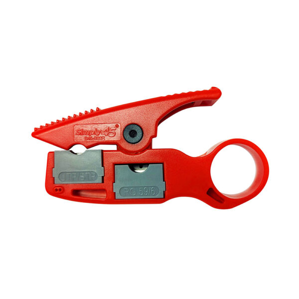 S45-S02R – Installer Series No Nick Wire Stripper for Cat5e/6/6a/7a and coaxial cables RG59/6/6Q – 1EA/Blister