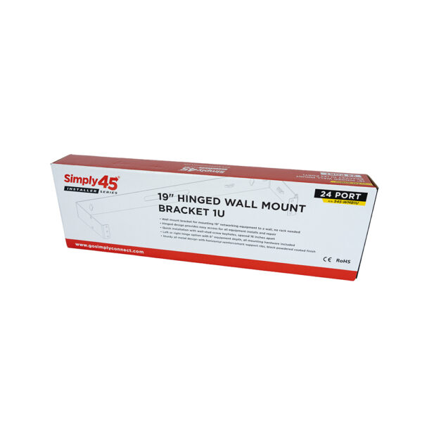 S45-WMB1U - 1U Hinged Wall Mount Bracket, 1ea/Box - Image 4