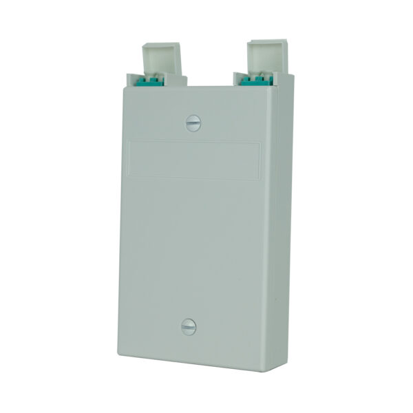 SF-3302LCW - 2 Port Fiber box, LC MM Aqua, white