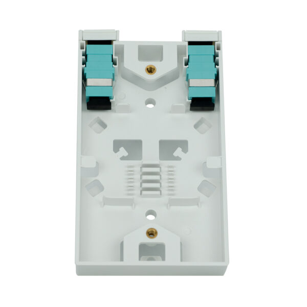 SF-3302SCW - 2 Port Fiber box, SC MM Aqua, white - Image 3