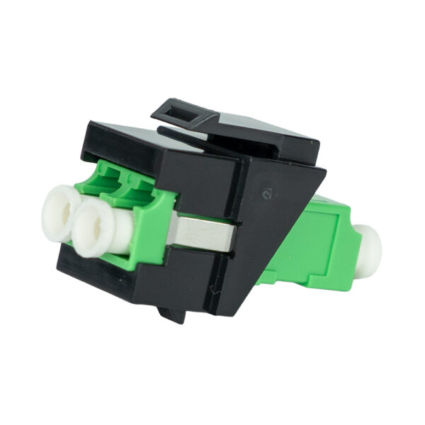 SF-42LCAPCB - LC/APC to LC/APC Green SM Keystone, Black