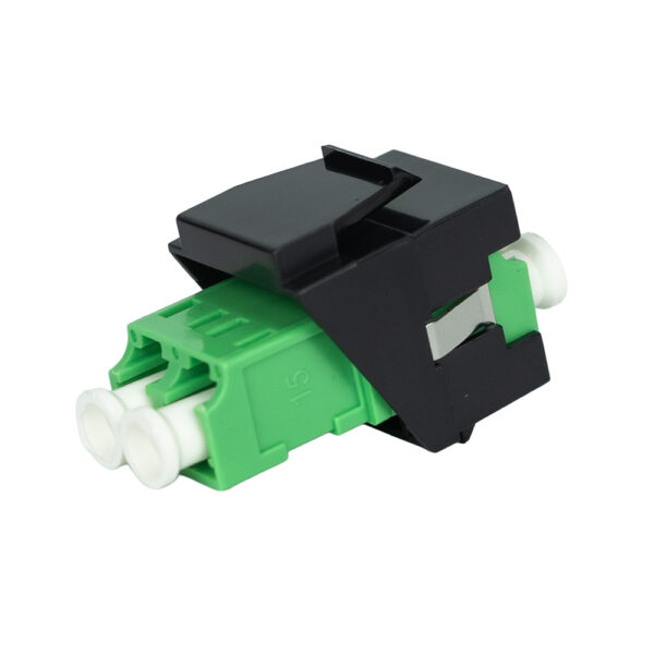 SF-42LCAPCB - LC/APC to LC/APC Green SM Keystone, Black - Image 2