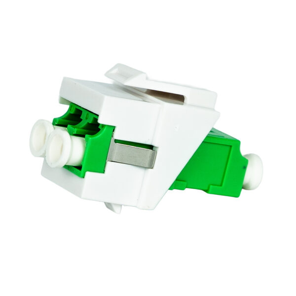 SF-42LCAPCW - LC/APC to LC/APC Green SM Keystone, White